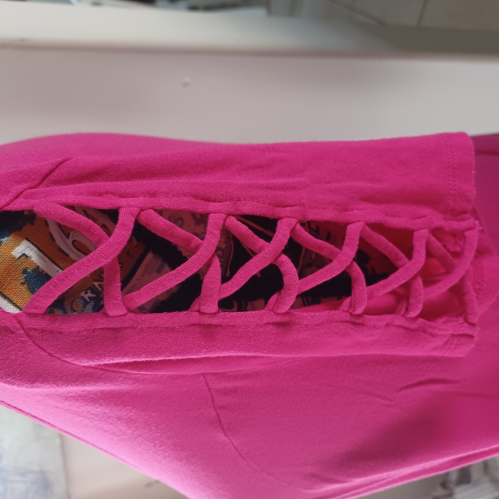 NAIF Pink Fit and Flare Top - Picture 3 of 4